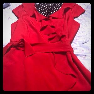 Flounced Sexy red dress 💃